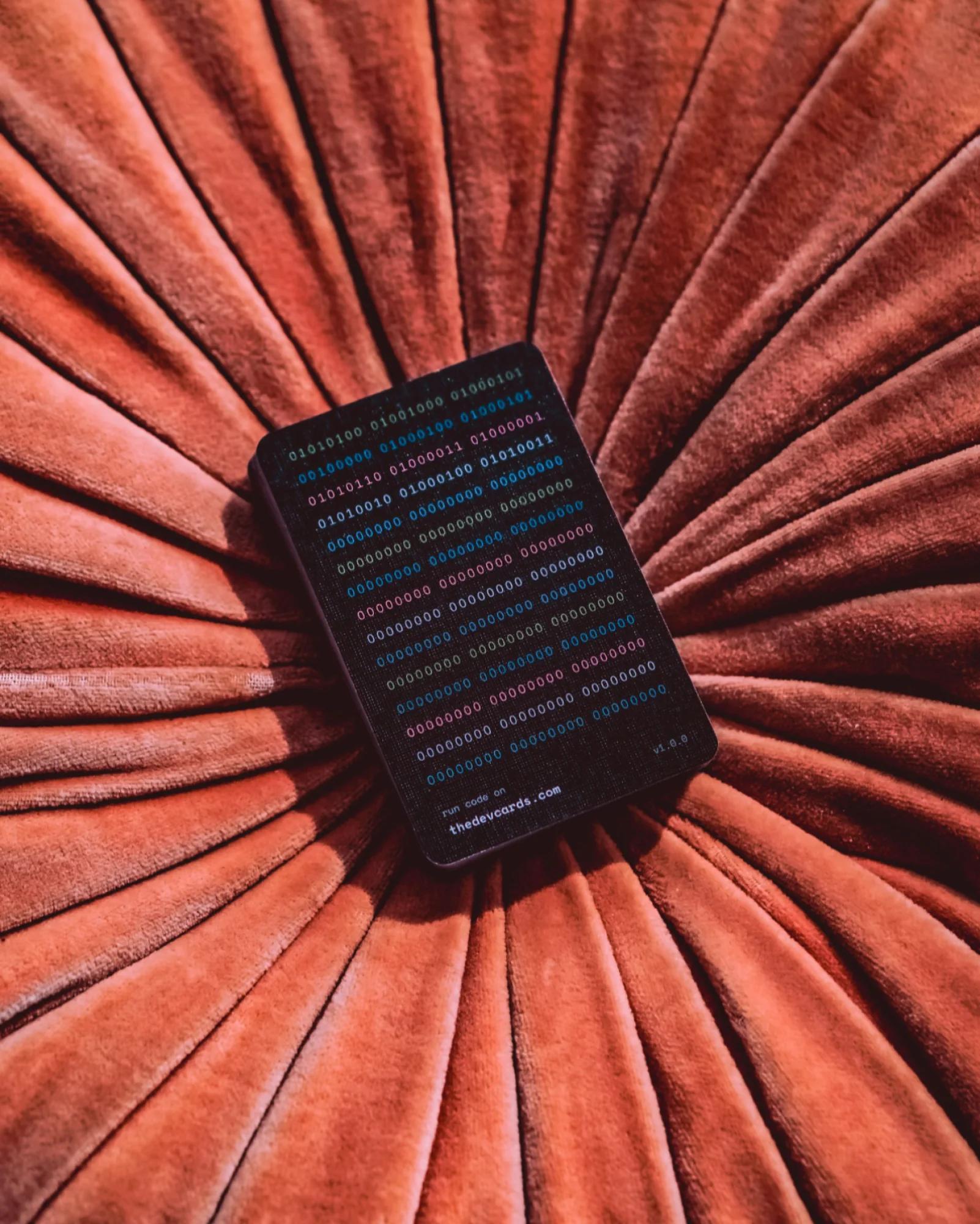 A personalised TheDevCards deck